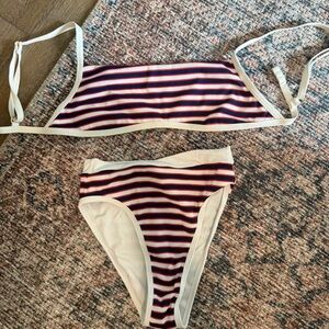 L*space Striped Bikini Set in Red and White
